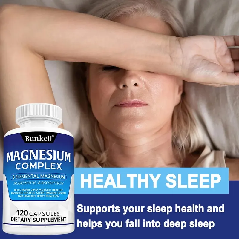 Magnesium Complex 120 kapszula – Csontizmok és szív egészségének kiegészítője, alvástámogató izomlazítás, stressz és szorongás enyhítése — image 2