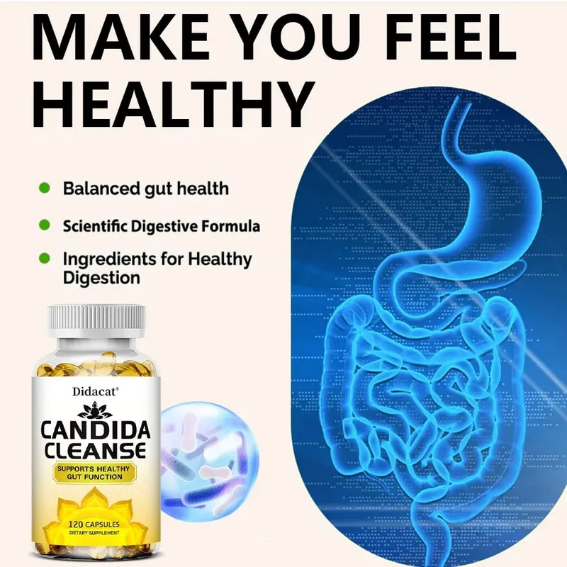 Candida Cleanse – természetes gyógynövényeket és probiotikumokat tartalmaz az egészséges bélműködés és az immunrendszer egészségének támogatására, alkalmas unisex számára