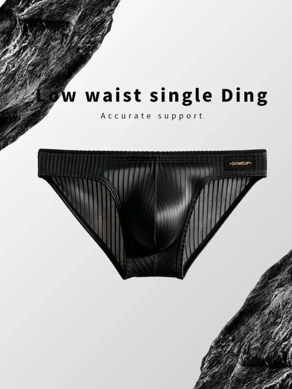 Men's Underwear Ribbed Texture Mens Brief Nylon Elastane Underpants Lightweight Thin Comfortable Male Triangle Underwear M‑XXL — image 4