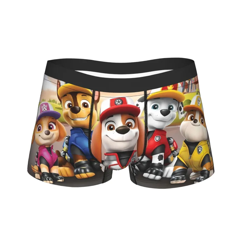 Pata cães patrulhas tronco bolsa roupa interior design de alta qualidade boxer breve respirável cuecas masculinas tamanho grande 2xl