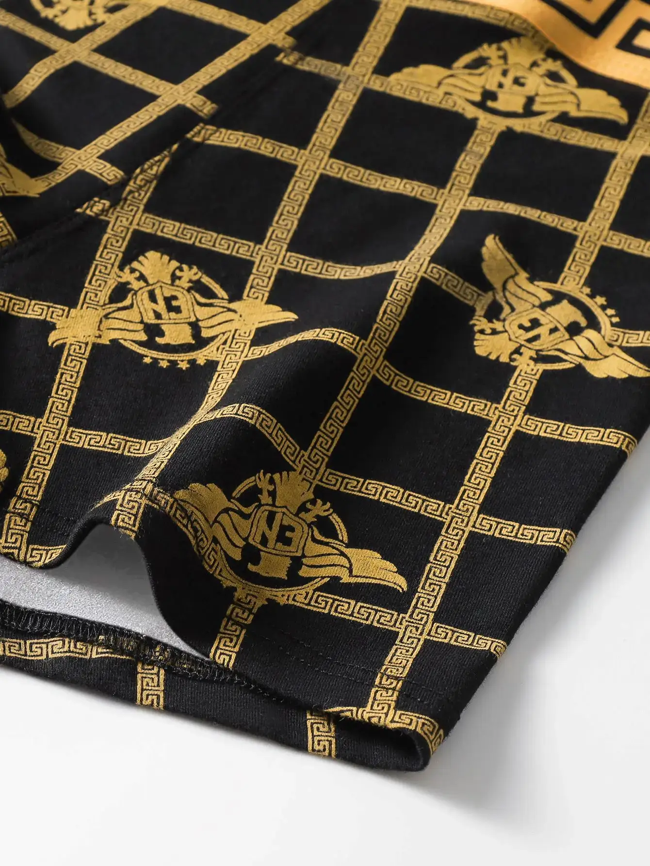 4 peças – cuecas masculinas, boxers com estampa de tendência, cuecas masculinas elegantes, boxers padrão respiráveis