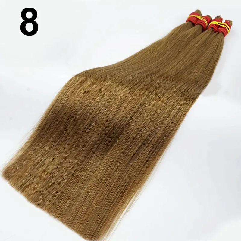 No Weft 100% Real Human Hair Extensions Remy Human Hair Bulk Μη επεξεργασμένα φυσικά μαύρα παρθένα ινδικά μαλλιά πλέξη για γυναίκες — image 12