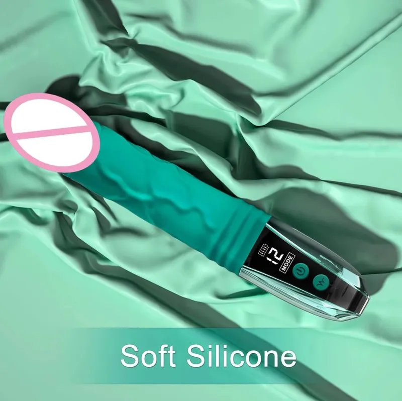 Female LCD Display Vibrator Clitoris Nipple Gspot Tease Dildo Stimulator Vagina Anal Masturbator Sex Toys for Women Male Couples
