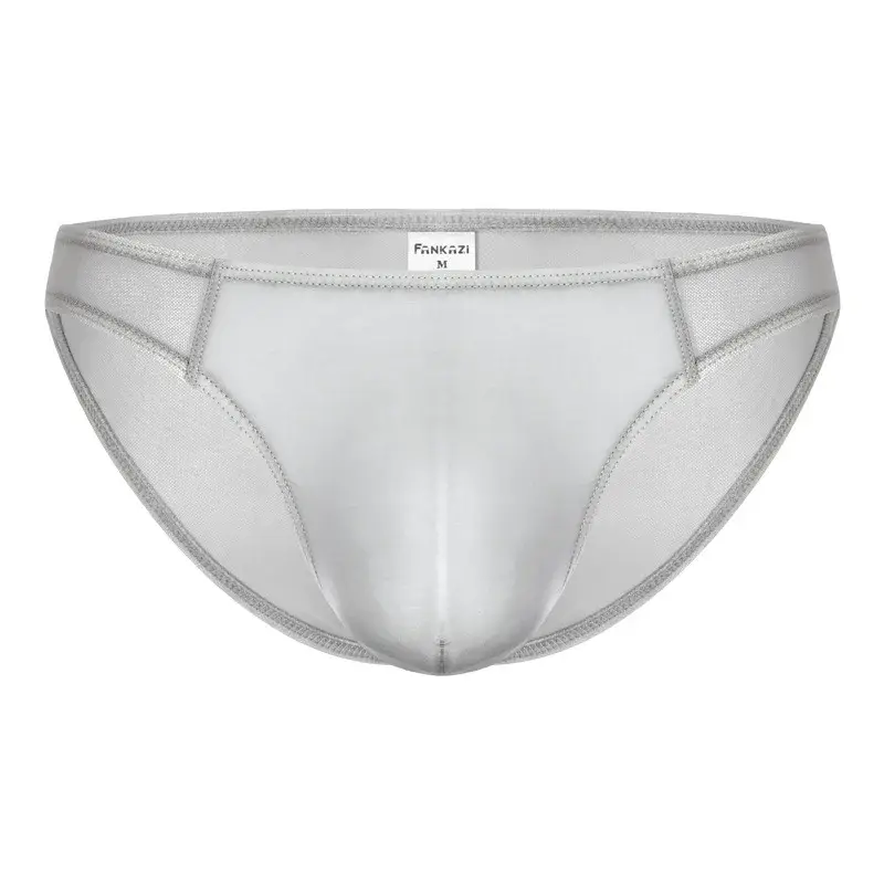 Men's Mesh Briefs Transparent Low Waist Underwear Ultra-thin Breathable Panties — image 3