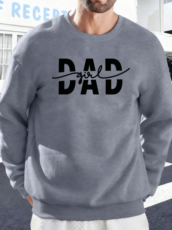Pai menina carta criatividade impressão pulôver masculino outono quente sweatshirts oversized velo hoodies macio casual streetwear masculino