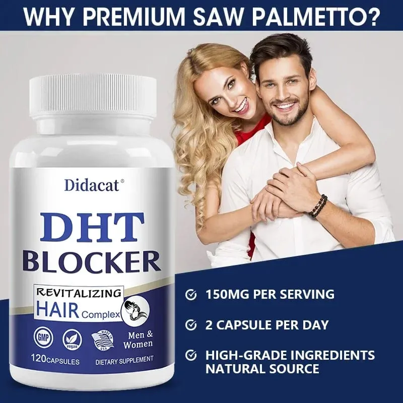 Didacat Advanced DHT Blocker Hair Growth Supplement for Hereditary Thinning Hair - for Men and Women Hair Loss — image 3