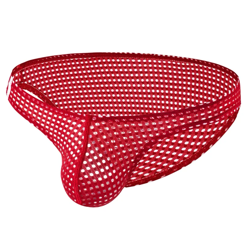 Men Briefs Summer Breathable Holes Underwear U Convex Thin Low Waist Briefs Slip Underpants Calzoncillos — image 39