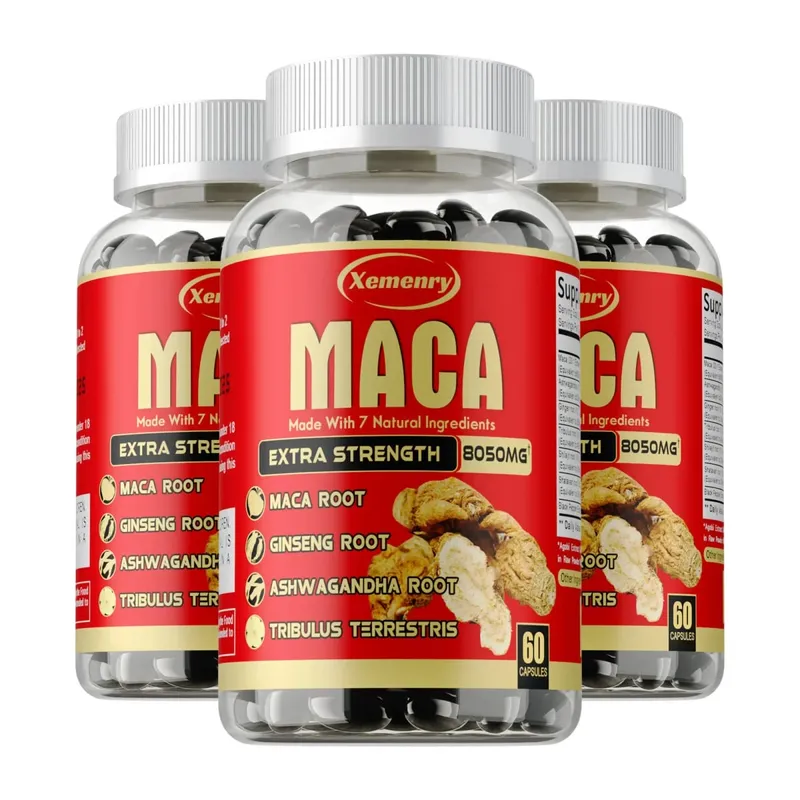 Maca Root Capsules - with Ginseng & Ashwagandha to Support Energy Endurance and Performance Muscle Mass Improve — image 10