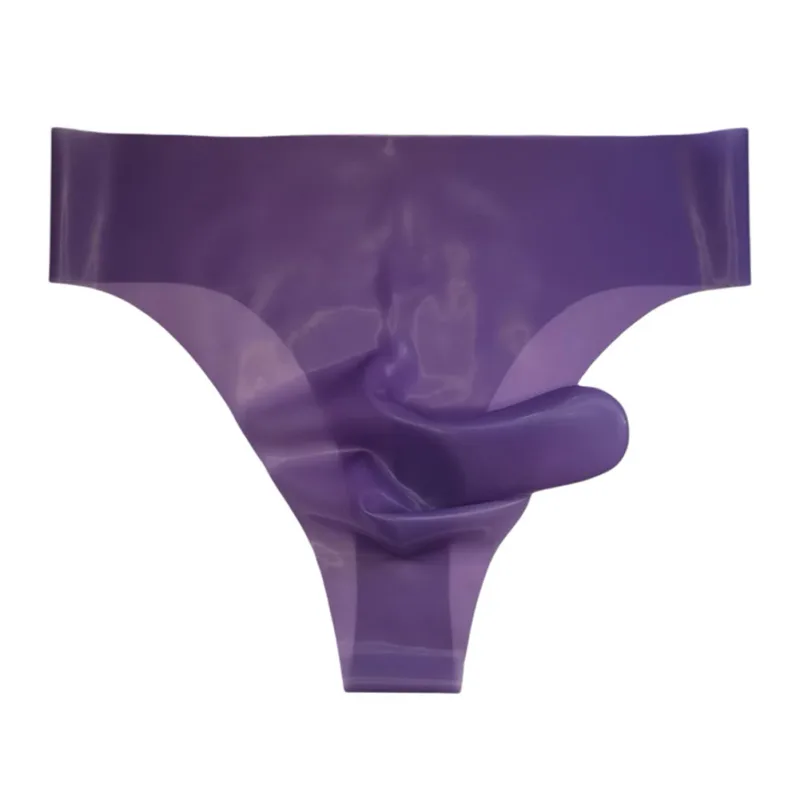 Sexy Nightwear Mens Latex Underwear Comfortable Latex Safety Panties Applicable Gender Male Fashionable Lingerie — image 10