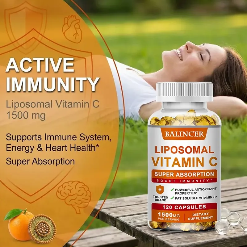 Liposomal Vitamin C 1500mg High Absorption Fat-Soluble Ascorbic Acid Immune Support Collagen Booster & Antioxidant Supplement — image 6