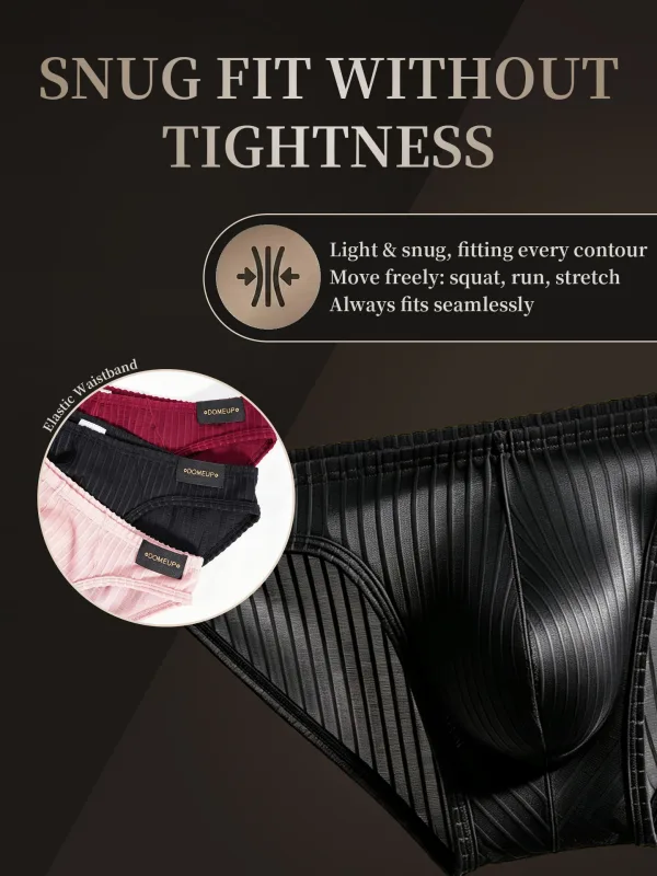 Men's Underwear Ribbed Texture Mens Brief Nylon Elastane Underpants Lightweight Thin Comfortable Male Triangle Underwear M‑XXL — image 19