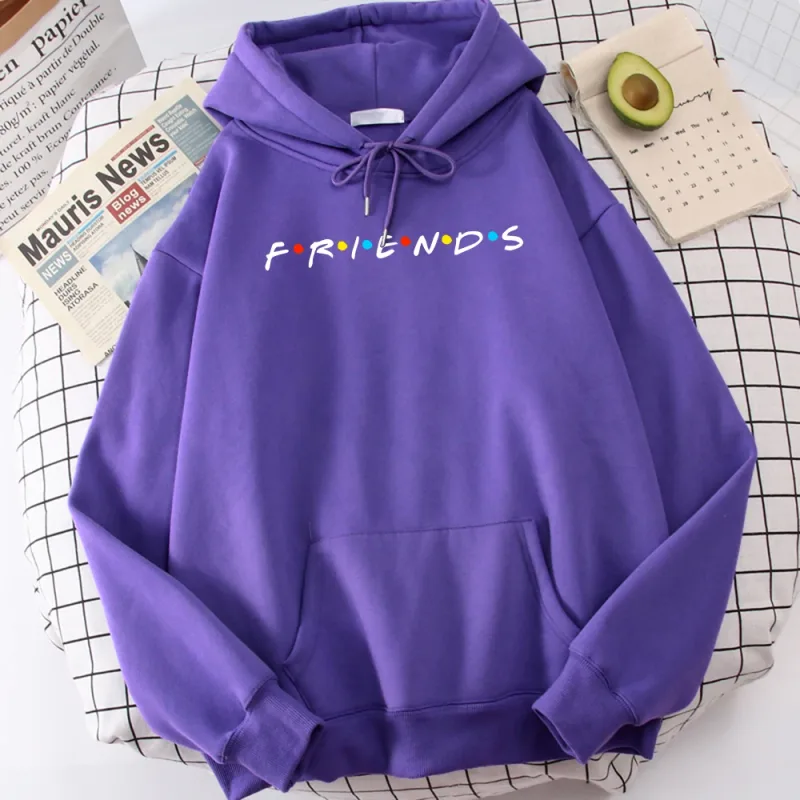 Sitcom Movie Friends Printed Mens Hoody Korean Fleece Sweatshirt Simpleng Crewneck Hooded Street Oversize Autumn na Damit ng Lalaki