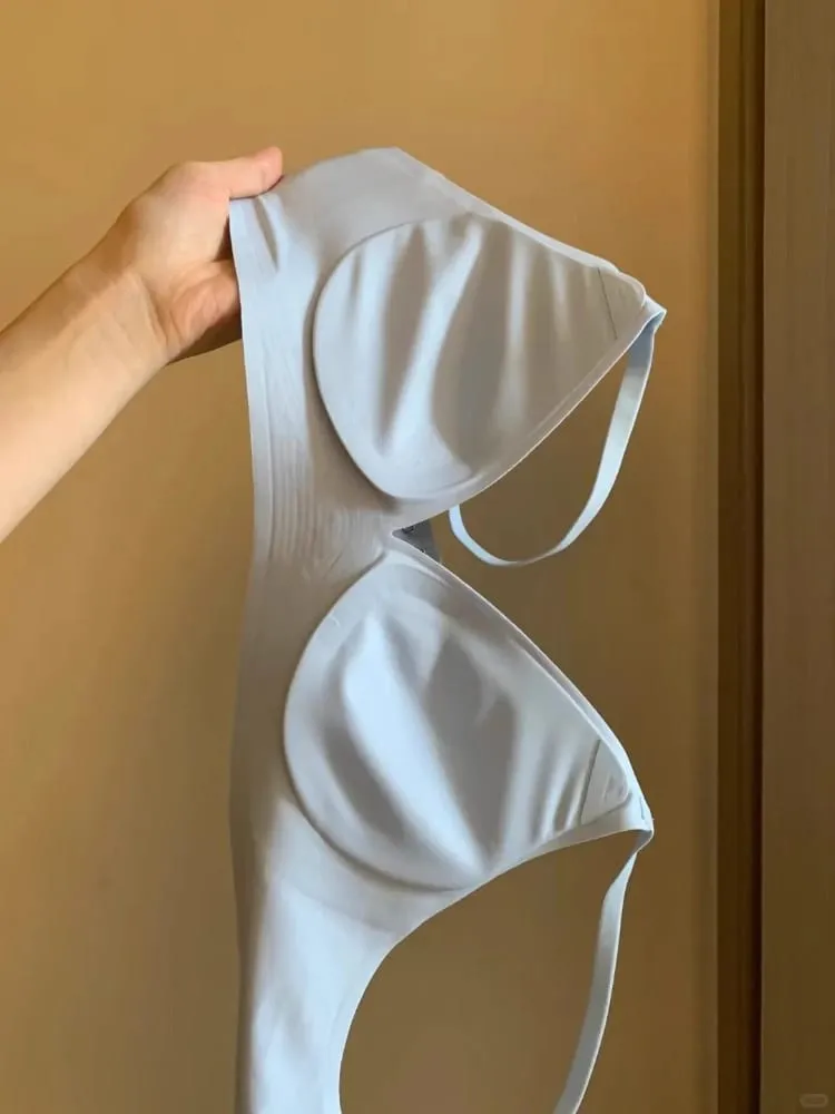 Elegáns japán kockás fehérnemű szett, kis melltartó, vezeték nélküli megereszkedésgátló tiszta pamut Comfort Fit Bralette S-XL UK Hot S — image 2