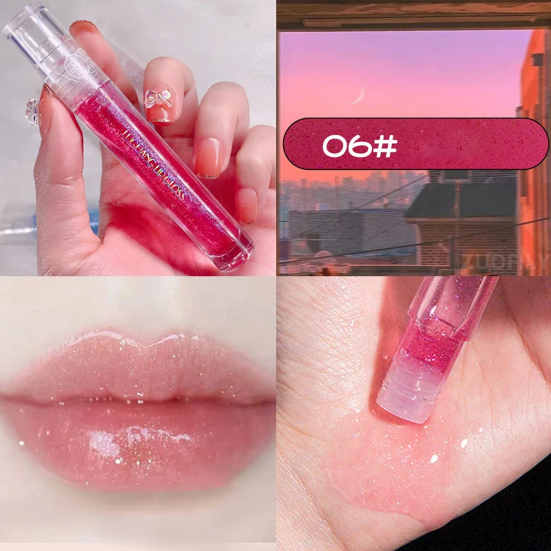 Galaxy Mirror Lip Gloss Glitter Lipgloss Διάφανο Lip Oil μακράς διαρκείας ενυδατικό κραγιόν Lipgloss Lips Cosmetics Makeup — image 3
