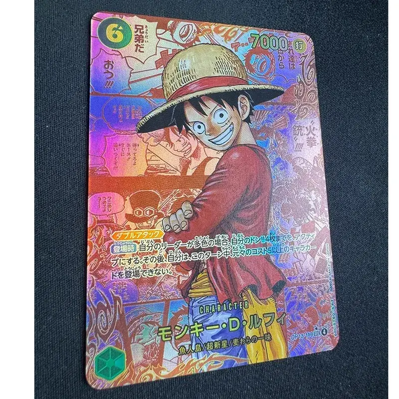ONE PIECE Roronoa Zoro Monkey D. Luffy DIY Homemade Collection Card English Japanese Version Toys Christmas Birthday Gift — image 14