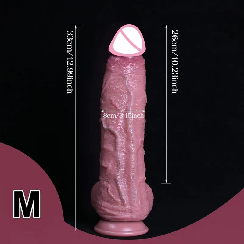 3 גדלים ריאליסטי חום רך דילדו ענק עבה מזויף פין כפול סיליקון זין אישה גבר אוננות כוס יניקה צעצועי מין אנאלי — image 10