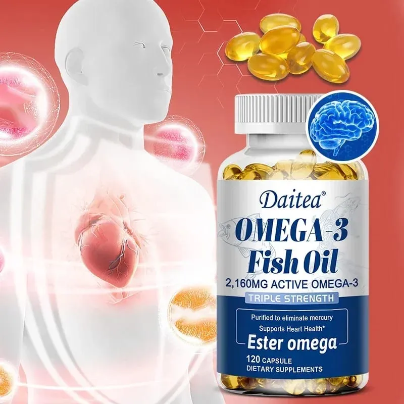 Omega 3 Fish Oil - EPA & DHA Highest Potency for Joint & Brain Support Heart Health Eyes — image 3