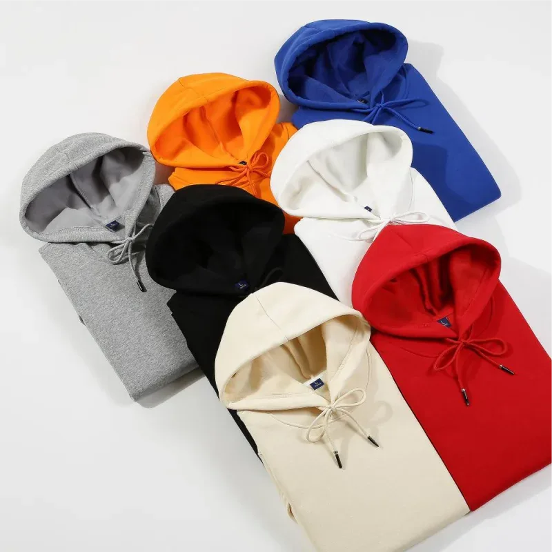 Moda impressão de alta qualidade hoodie logotipo personalizado grupo pessoal marca bordado masculino e feminino grosso 100% algodão pullovers velo — image 8