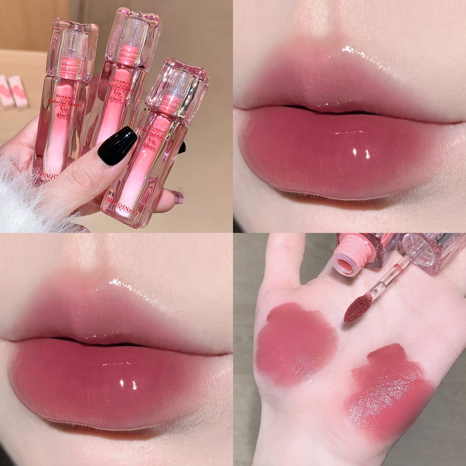 Water Gloss Lip Glaze Mirror Moisturizing Plump Non-stick Cup Jelly Transparent Liquid Lipstick Long-Lasting Tint Oil Lip Makeup — image 12