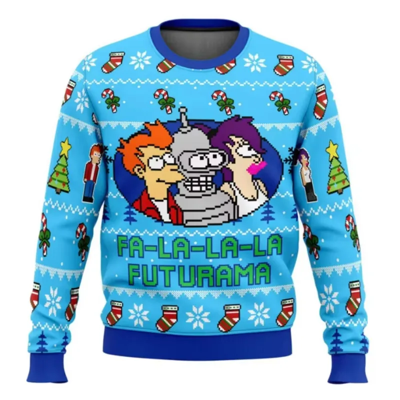 Novo 2026 feliz natal papai noel 3d impresso camisola de natal feriado feliz natal outono em torno do pescoço pullovers moletom — image 13