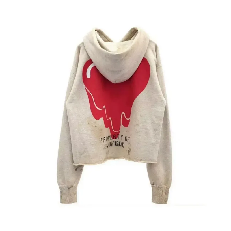 24FW SAINT Vintage Angel Printed Distressed Women Men Hooded Sweatshirt Hoodies Oversized Men Casual Cotton Pullover Hoodie — image 5