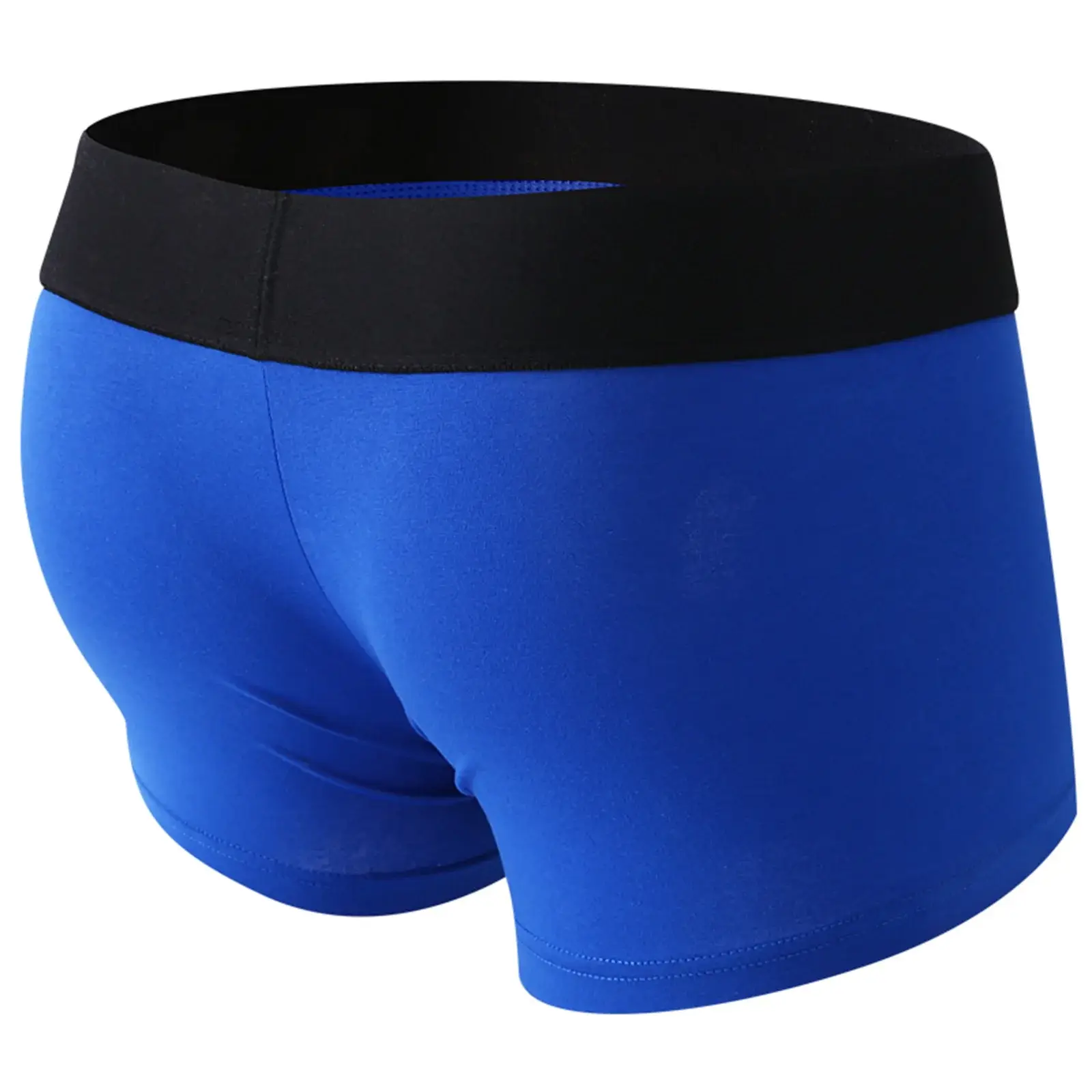 Men's Boxers Front Hole Pouch Underwear Silicone Cockring Sexy Boxershorts Wide Waistband Cotton Underpants Hollow Out Lingerie