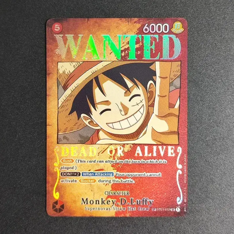Proxy ONE PIECE CARD Luffy Shanks ACE Roger Teach Kaido Κάρτα χαρακτήρων Ζητείται Alternate Art English Collection Κάρτες Anime