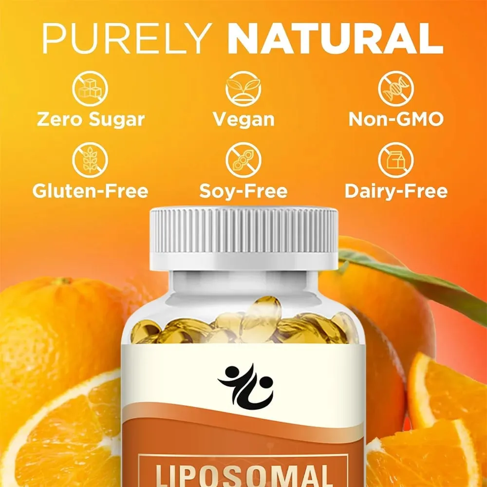 Liposomal Vitamin C 1000mg Capsules-Support Immune Defense Collagen Production Skin Radiance Cognitive & Circulatory Wellness