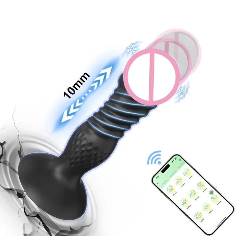 Nyomós anális dugó vibrátor fenékdugó férfi prosztata masszírozó teleszkópos G pont vibrátor stimulátor szexuális játékok nőknek Férfi 18 év felett — image 8