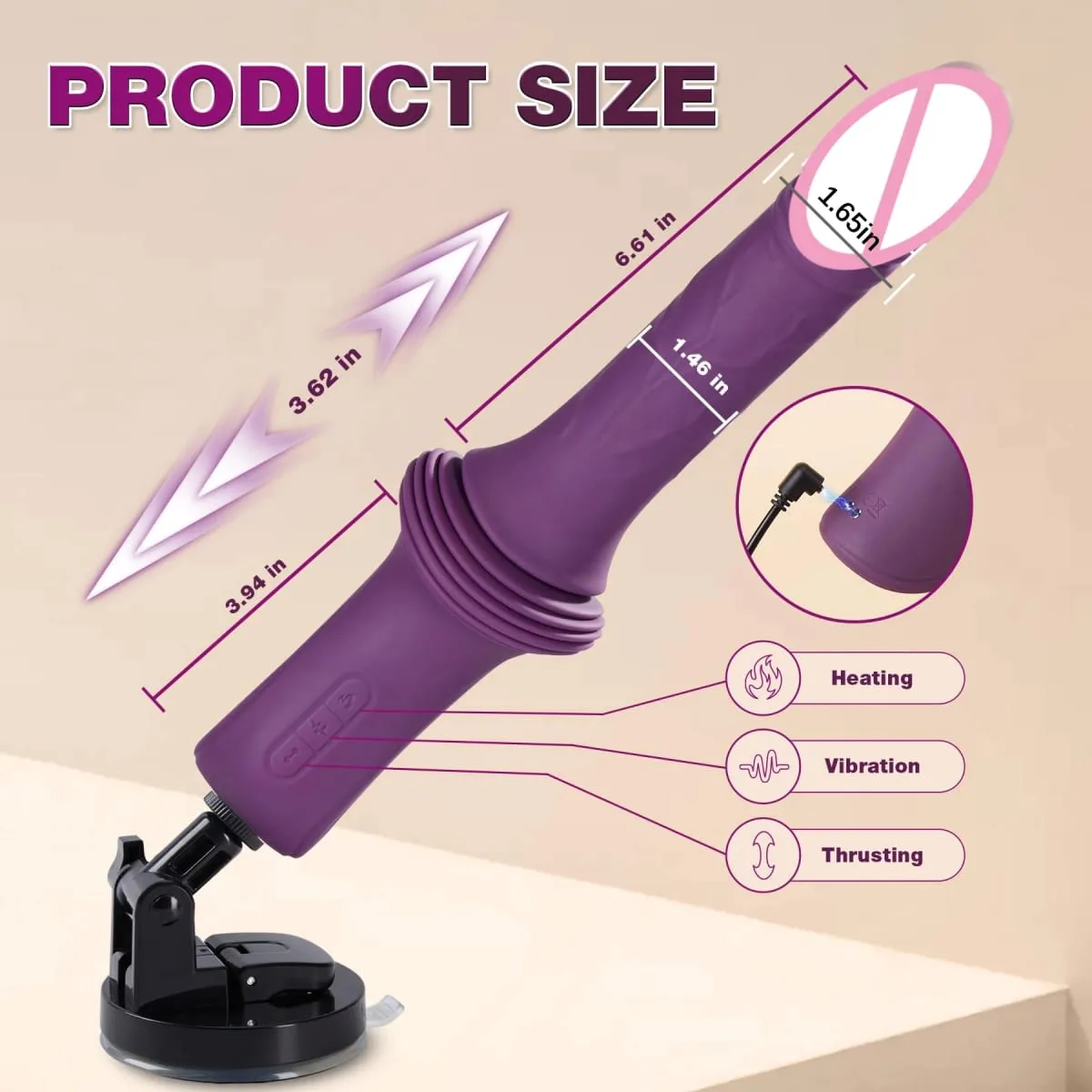 Beichao Sex Machine tolóműködő vibrátor G Spot hüvelyi masszírozó női maszturbáció tapadókorongos melegítő szexjátékok — image 5