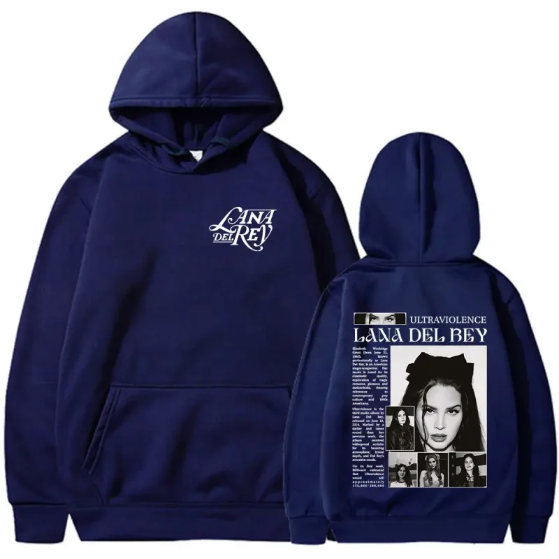 Singer Lana Del Rey Hoodies Men's Women Clothing Hooded Sweatshirts Fashion Hip Hop Long Sleeves Oversized Pullovers Streetwear