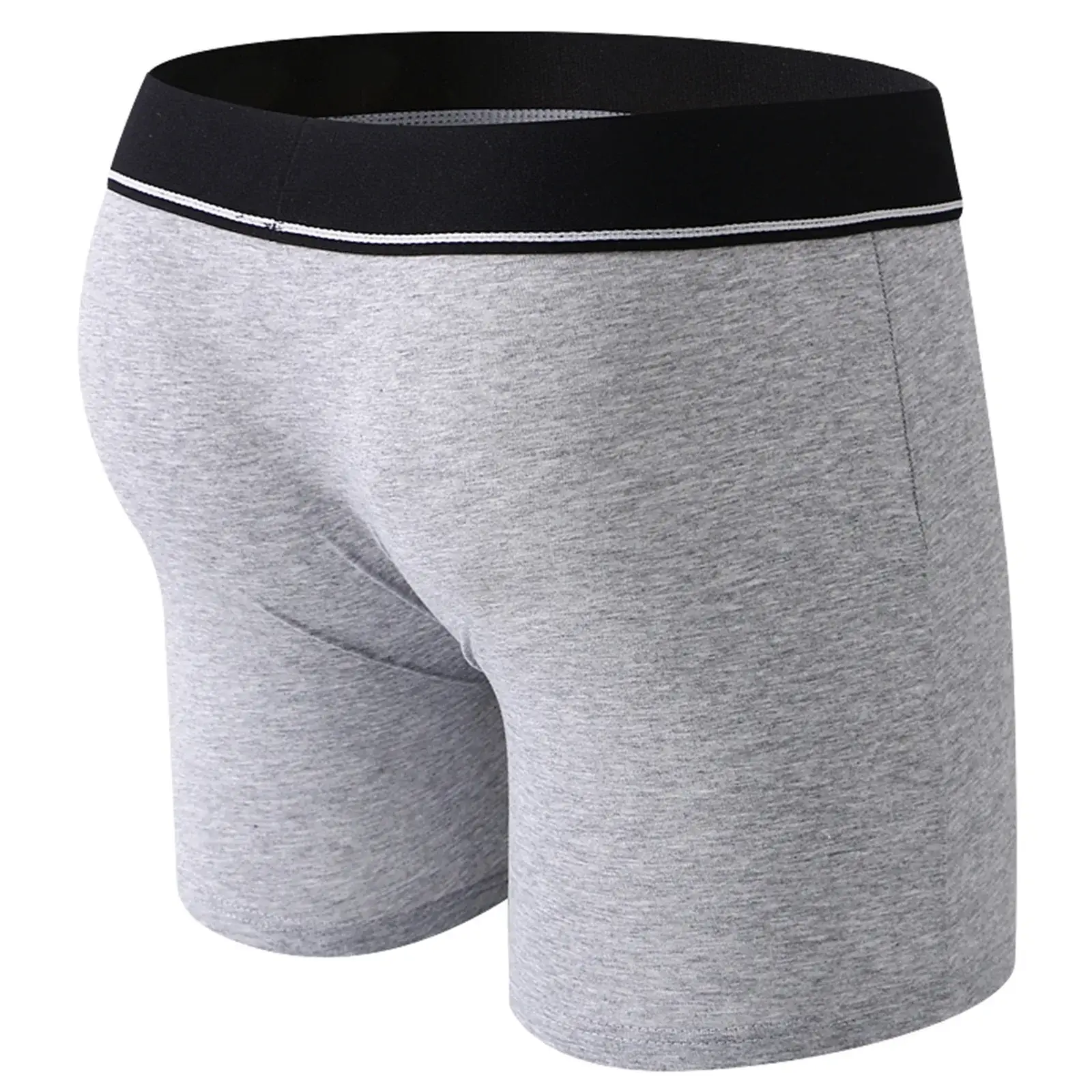 Anel peniano masculino sexy jock buraco boxers cockring homem shorts roupa interior calcinha de algodão bolsa aberta cuecas longas boxershorts — image 10