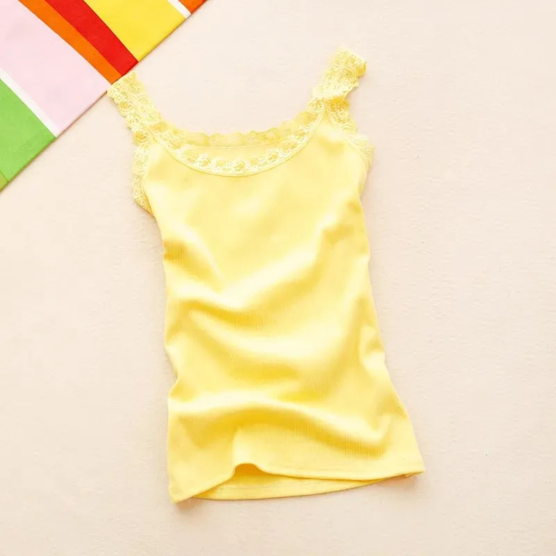 Camisole Lingere גופיית תחרה לבנה שחורה אפוד שינה ברלט קרופ טופ סקסי Camis Slim מחוך גופייה — image 12