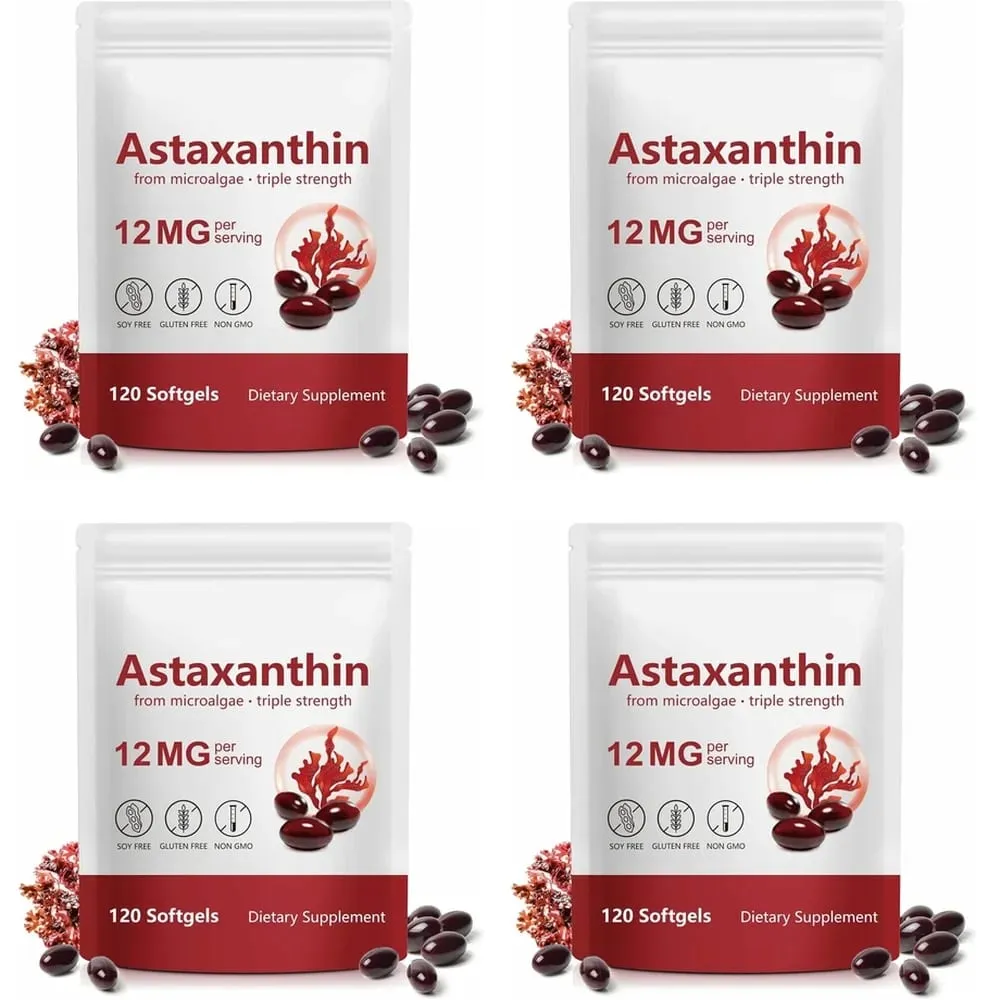 Astaxanthin 12mg Softgels Triple Strength Αντιοξειδωτική Υποστήριξη για Δέρμα Οφθαλμικές Αρθρώσεις & Ανοσοποιητική Υγεία – Προμήθεια 120 Count 4-Month — image 10