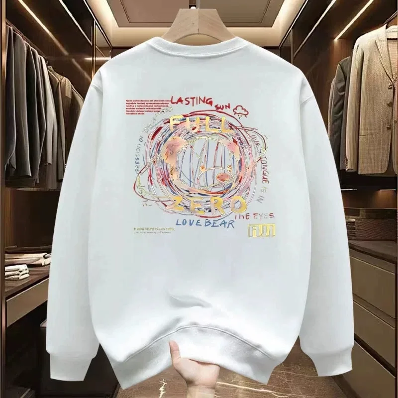 Men's Oversized Hoodie White Fashion 5XL Funny Hoodies Oversize for Men Letter Print Man Casual Wear Hoody Male Sweatshirt — image 5