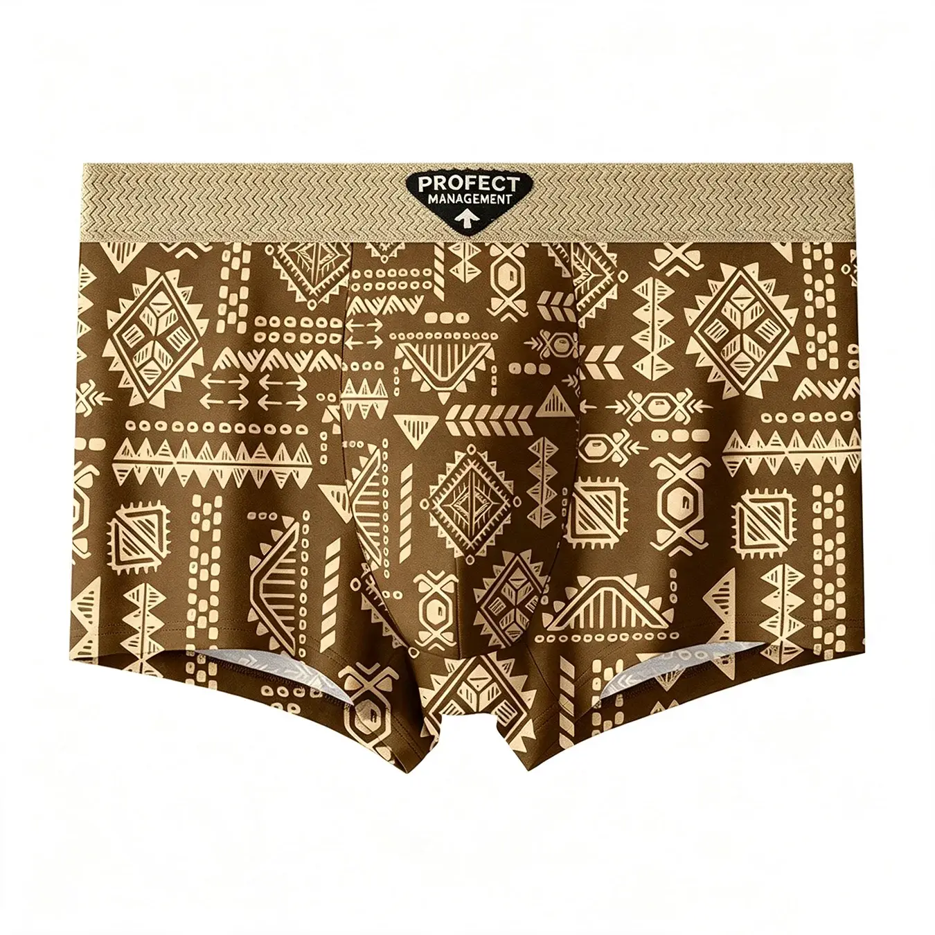 3 pçs/set moda masculina roupa interior retro impressão geométrica boxer briefs macio respirável meados de cintura roupa interior confortável shorts — image 3