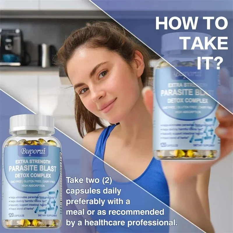 Parasite Blast Detox Complex – Támogatja a bélrendszer egészségét Eltünteti a parazitákat Elősegíti az anyagcserét és erősíti az immunitást — image 5