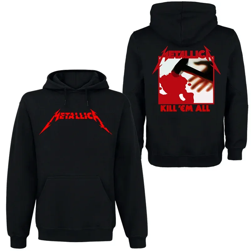 Band Rock Dark Wind Hoodie Herr Street Hip Hop Top Bekväm huvtröja Höst_Vinter Personlighet Herrkläder — image 7