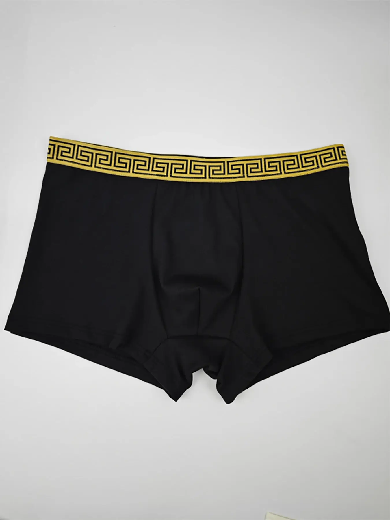 4pcs Men's Underwear Polyester Fabric Fashionable Belt Trendy Four-Season Men's Four-Corner Pants Set — image 2