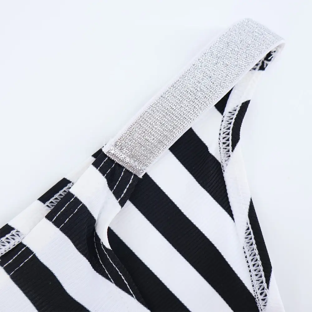 Cuecas masculinas confortáveis Lingerie Biquíni Preto Branco Roupa interior às riscas Desporto Casual Homem Tanga Calcinha Jockstrap Pouch — image 4