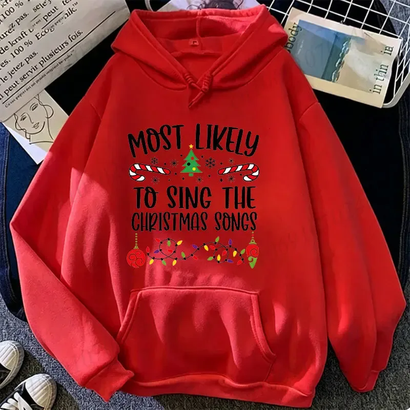 Pinakamalamang Sa Pasko Family Hoodies Nakakatawang Slogan Group Sweatshirts Xmas Gingerbread Man Print Hooded Hoody Holiday Party Top — image 9