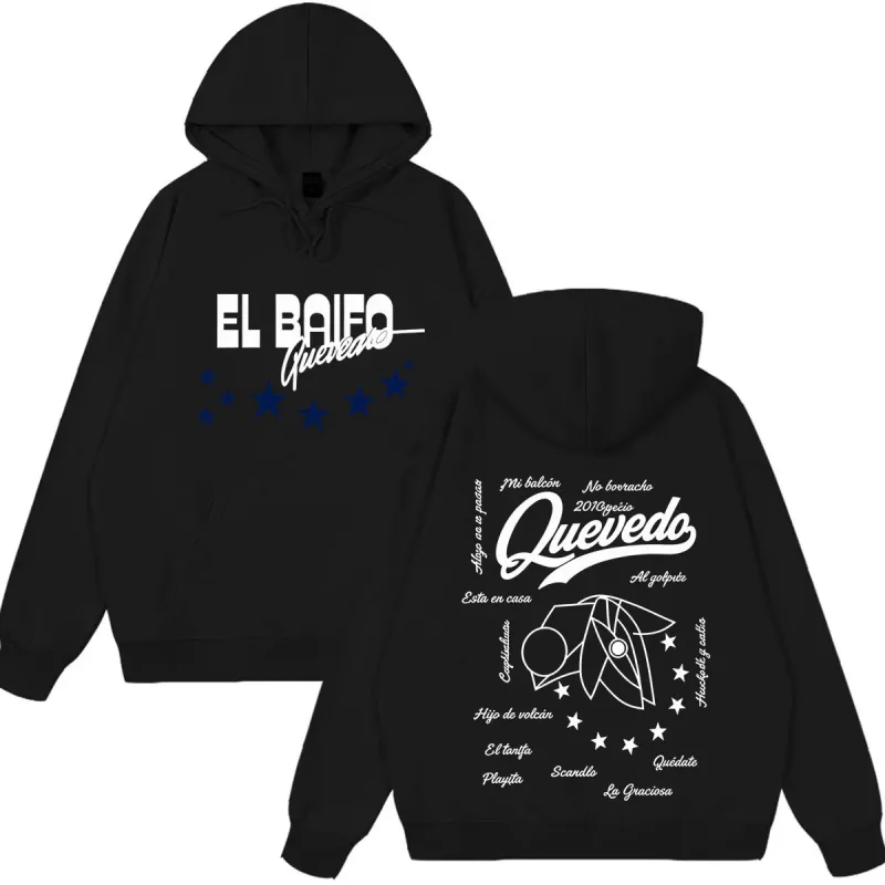 EL BAIFO Album 2026 Tour Graphics Hoodie Men Women Aesthetic Trend Sweatshirts Loose Casual Vintage Oversized Pullover — image 1