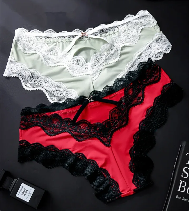 New adults 18 plus size cuecas masculino Lace 3D convex bag sexy men's underwear high elasticity string homme ice silk man thong — image 2