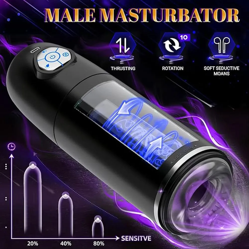 Fully automatic clamping and suction airplane cup suitable for male masturbation penis extension time trainer adult product