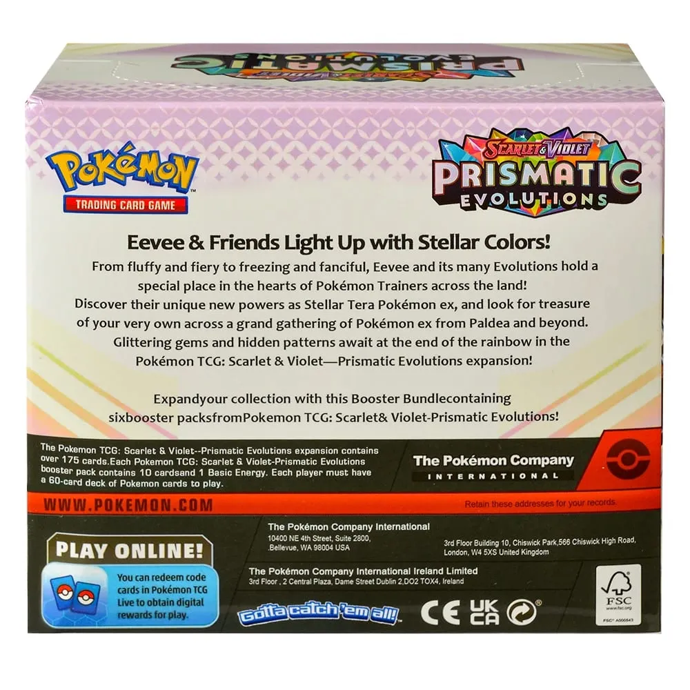 Εμπορική κάρτα Pokémon 360Pcs English Pokémon TCG: Prismatic Evolutions Scarlet Violet Box 36 Pack Box — image 2