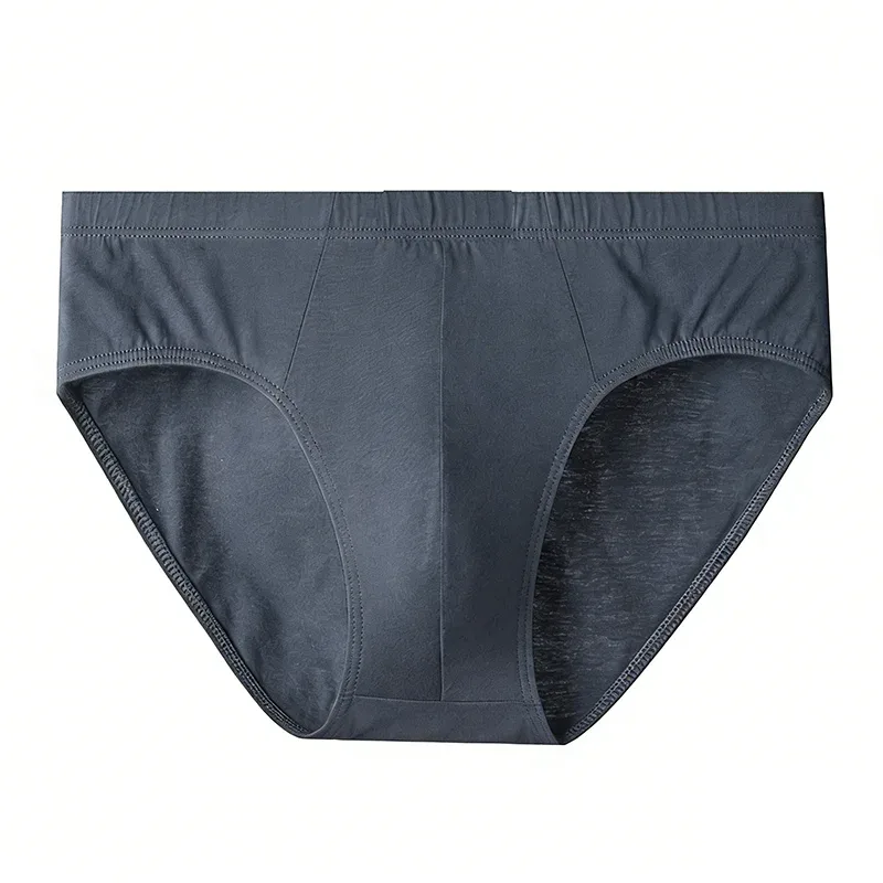 Random 5pcs Pure Cotton Mens Briefs Solid Color Men Underwear Plus Size L-6XL Men's Breathable Panties Sexy Elastic Men Briefs — image 7