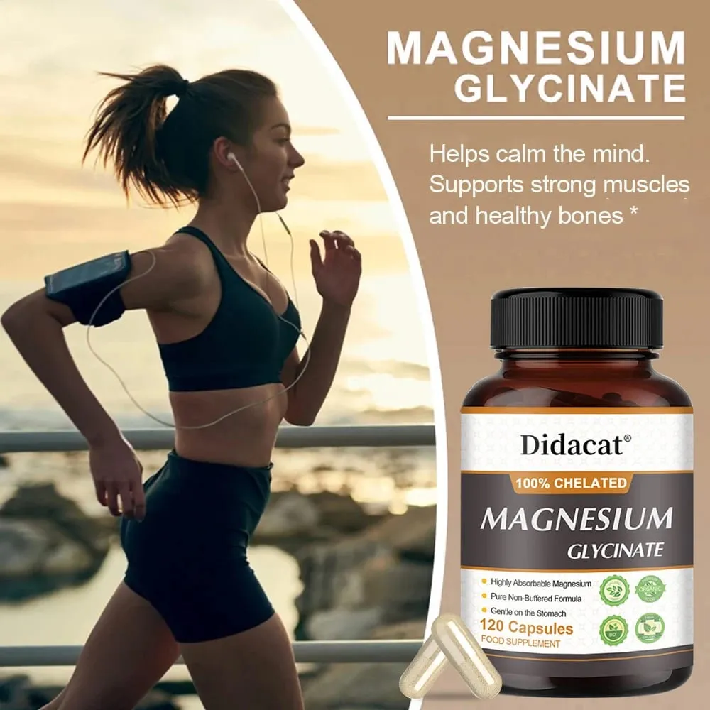 Magnézium-glicin 500 mg - Támogatja az izmok működését, javítja az alvás minőségét Támogatja a szív- és érrendszeri és az anyagcsere egészségét — image 4