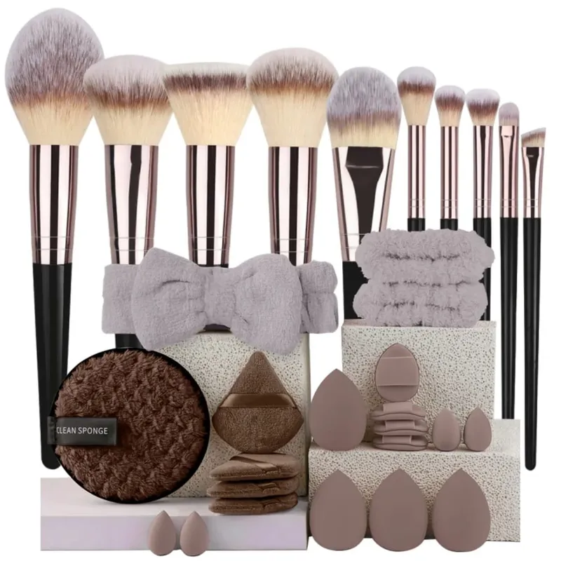 Sminkecset készlet Professzionális Beauty Foundation korrektor púder szemhéjpúder pirosító ecset Kabuki Blending Cosmetic Beauty Tool — image 19