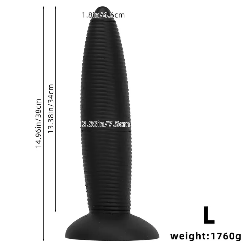 Pointed Giant Anal Plug Soft Silicone Huge Butt Plug Thick Anal Dildo Dilator with Suction Cup Adult Sex Toys For Woman Men — image 8