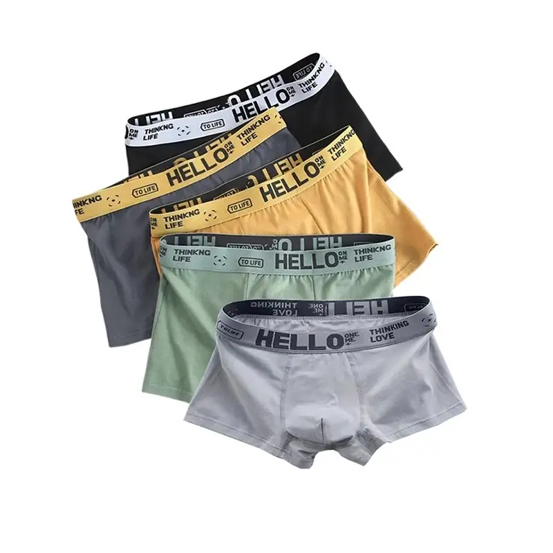 5 pçs roupa interior masculina boxers sexy cuecas confortáveis respirável moda meninos calcinha boxershorts masculino 3256805433924630 — image 10